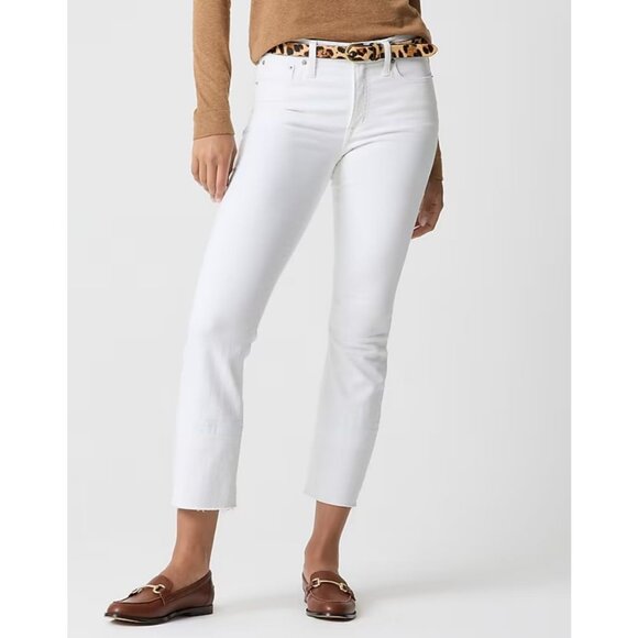 J. Crew Factory Flare Crop Jean White Size 25 NWT BO933 - Picture 1 of 6